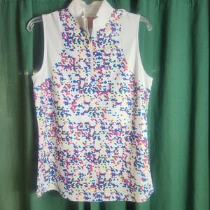 EUC Women's Ben Hogan Multicolor Sleeveless Top